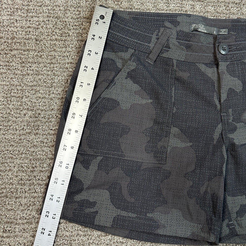 Prana Halle Zion Camo Hiking Shorts Gray Women Size 4 Stretch Outdoor Trail - Picture 5 of 9